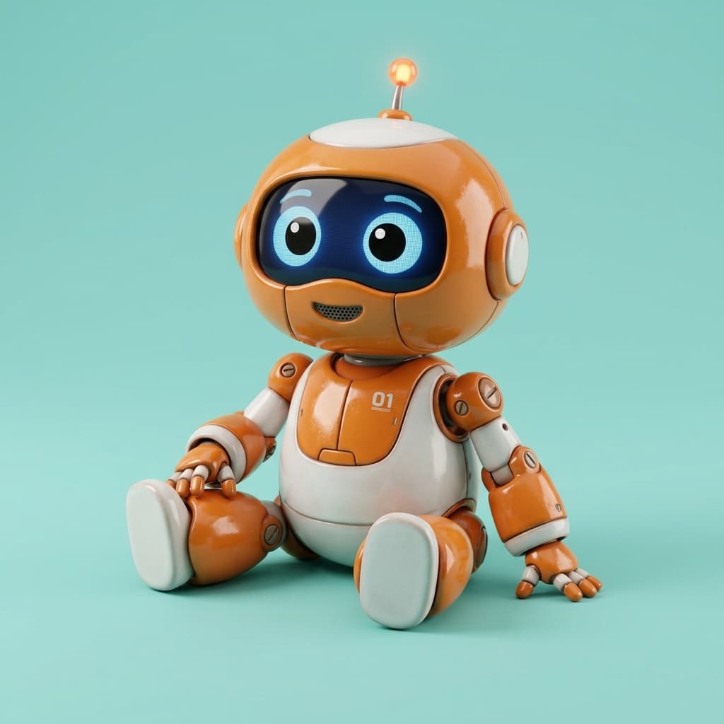 Original toy robot image before being turned into a coloring page