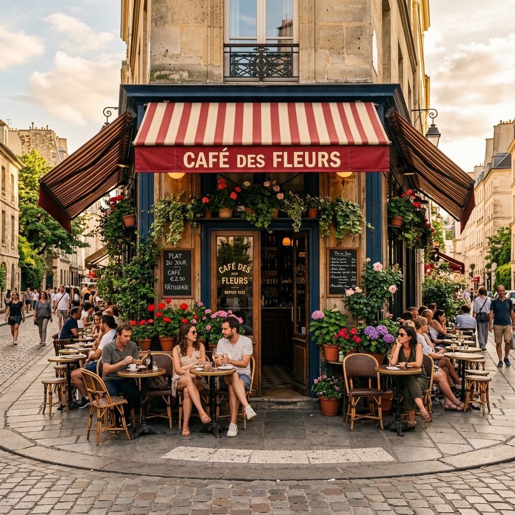 Original street scene photo before urban sketch conversion